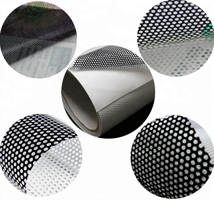 Printable One Way Window Covering Film , Dotted One Way Transparent Film